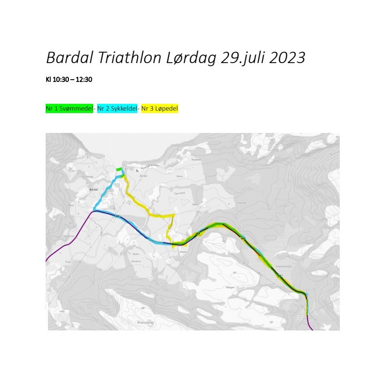 Løypekart triatlon