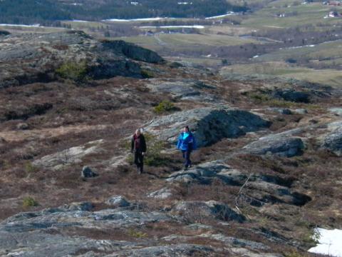Hanne Nikolaisen og Magni Sandal på vei til Brensla